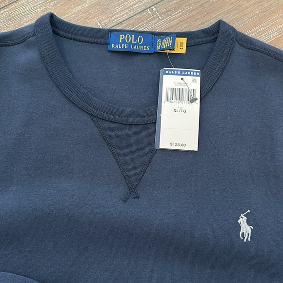 Brand new with tags men’s polo crewneck sweatshirt.  Size XL navy. - Picture 3 of 4